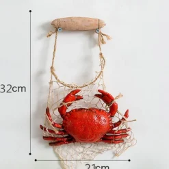 Wall decoration wall hanging Mediterranean style resin seafood model simulation lobster crab store decoration restaurant pendant ornaments