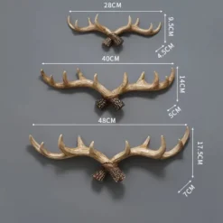 Wall Hanging American Wood Retro Antlers Decorative Hook Wall Coat Hook Clothing Store Entrance