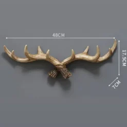 Wall Hanging American Wood Retro Antlers Decorative Hook Wall Coat Hook Clothing Store Entrance
