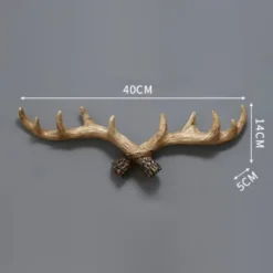 Wall Hanging American Wood Retro Antlers Decorative Hook Wall Coat Hook Clothing Store Entrance