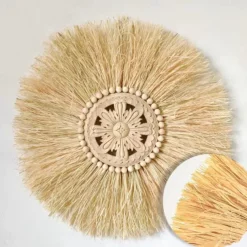 Wall Hanging Bohemian Gourd Grass Rattan Wall Decoration Round Ceiling Pendant Living Room Bedroom Study