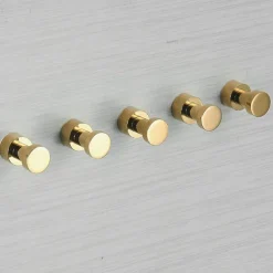 Wall Hooks for Coats,Brass Wall Mounted Bathroom Towel Hooks Robe Hooks 3PCS/5PCS(Golden)