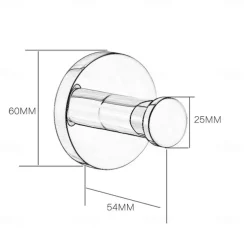 Wall Hooks for Coats,Chrome Stainless Steel Robe Hooks,Wall Mounted Coat Hooks For Bathroom,Bedroom,Kitchen