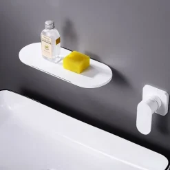 Wall Mount Bathroom Sink Mixer Faucet Brass, Waterfall Basin Taps Wall Mounted Single Handle One Hole Tap with Hot and Cold Hose Black White Electroplated