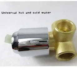 Wall Mount Bathroom Sink Mixer Faucet Chrome, Concealed Washroom Basin Taps Waterfall Spout Single Handle 2 Hole, Rough in Valve Mixer Bathtub Bath Taps