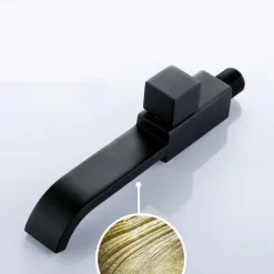 Wall Mounted Bathroom Facuet Cold Water Only, Monobloc Basin Taps Single Hole Brass Washroom Tap