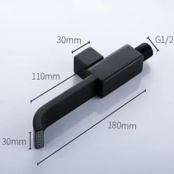 Wall Mounted Bathroom Facuet Cold Water Only, Monobloc Basin Taps Single Hole Brass Washroom Tap