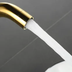 Wall Mounted Bathroom Sink Faucet, Brass Constructed Single Handle One Hole Long Reversible Spout Bath Mixer Taps for Bathroom Sink Tall Vessel, in Black Antique Brass Chrome Silver