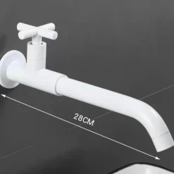 Wall Mounted Bathroom Sink Faucet Cold Water Only, Basin Taps Vintage Brass Single Handles One 3 Hole Washroom Wash Baxin Tap