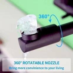 Wall Mounted Kitchen Faucet,Brass Single Handle One Hole Widespread Foldable and Rotatable Painted Finishes Pot Filler Contemporary Kitchen Taps with Hot and Cold Water