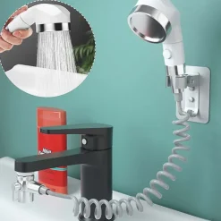 Wall Mounted Shower Faucet Set Bathroom Bathtub Shower Hand Held Spray Mixer Handheld Washing Basin Faucet Shower Head