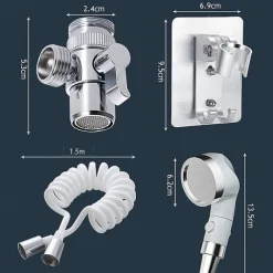 Wall Mounted Shower Faucet Set Bathroom Bathtub Shower Hand Held Spray Mixer Handheld Washing Basin Faucet Shower Head