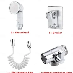 Wall Mounted Shower Faucet Set Bathroom Bathtub Shower Hand Held Spray Mixer Handheld Washing Basin Faucet Shower Head