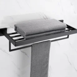 Wall Mounted Towel Bar Bathroom Towel Rail, SUS304 Stainless Steel 60cm Towel Rack Towel Holder, Modern Wall Mounted Clothes Holder Bathroom Towel Hanger