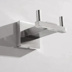 Wall Mounted Towel Bar Robe Hook Toilet Brush Holder New Design Creative Contemporary Modern Stainless Steel Low-carbon Steel Metal 1pc Bathroom