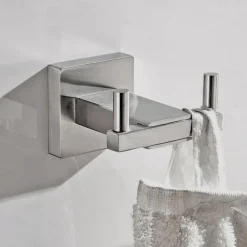 Wall Mounted Towel Bar Robe Hook Toilet Brush Holder New Design Creative Contemporary Modern Stainless Steel Low-carbon Steel Metal 1pc Bathroom