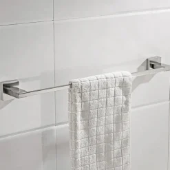 Wall Mounted Towel Bar Robe Hook Toilet Brush Holder New Design Creative Contemporary Modern Stainless Steel Low-carbon Steel Metal 1pc Bathroom