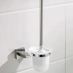 Wall Mounted Towel Bar Robe Hook Toilet Brush Holder New Design Creative Contemporary Modern Stainless Steel Low-carbon Steel Metal 1pc Bathroom