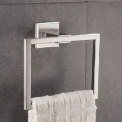 Wall Mounted Towel Bar Robe Hook Toilet Brush Holder New Design Creative Contemporary Modern Stainless Steel Low-carbon Steel Metal 1pc Bathroom