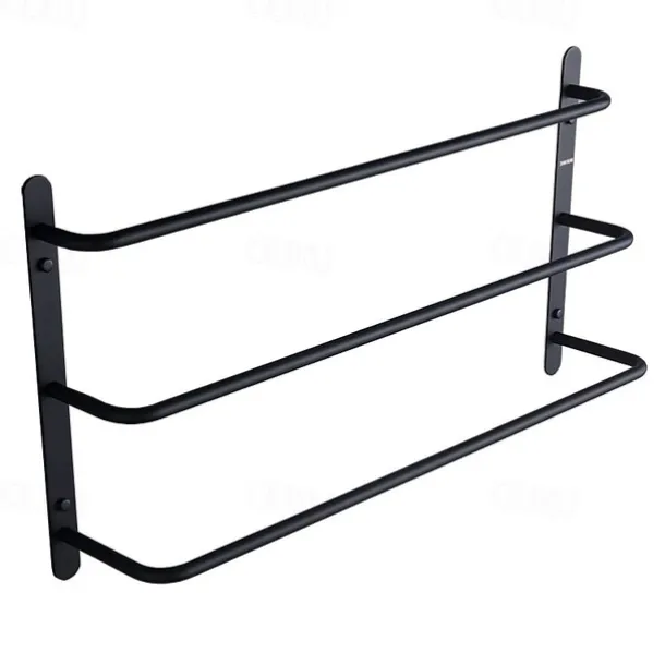 Wall Mounted Towel Rack,Stainless Steel 3-TierTowel Bar Storage Shelf for Bathroom 60cm Towel Holder Towel Rail Towel Hanger