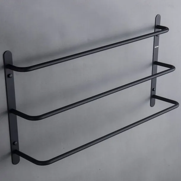 Wall Mounted Towel Rack,Stainless Steel 3-TierTowel Bar Storage Shelf for Bathroom 60cm Towel Holder Towel Rail Towel Hanger