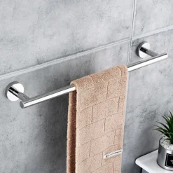 Wall Mounted Towel Rail, Bath Accessories Thicken Stainless Steel Shower Towel Rack for Bathroom, Towel Holder 30-60cm