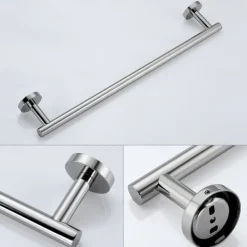 Wall Mounted Towel Rail, Bath Accessories Thicken Stainless Steel Shower Towel Rack for Bathroom, Towel Holder 30-60cm