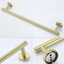 Wall Mounted Towel Rail, Bath Accessories Thicken Stainless Steel Shower Towel Rack for Bathroom, Towel Holder 30-60cm