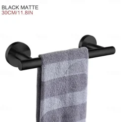 Wall Mounted Towel Rail Towel Bar Stainless Steel Bathroom Shelf Single Rod Wall Mounted New Desig 1 pc 30/40/45/50/60cm