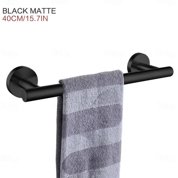 Wall Mounted Towel Rail Towel Bar Stainless Steel Bathroom Shelf Single Rod Wall Mounted New Desig 1 pc 30/40/45/50/60cm