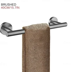 Wall Mounted Towel Rail Towel Bar Stainless Steel Bathroom Shelf Single Rod Wall Mounted New Desig 1 pc 30/40/45/50/60cm