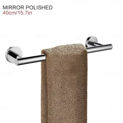 Wall Mounted Towel Rail Towel Bar Stainless Steel Bathroom Shelf Single Rod Wall Mounted New Desig 1 pc 30/40/45/50/60cm