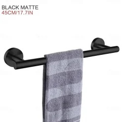 Wall Mounted Towel Rail Towel Bar Stainless Steel Bathroom Shelf Single Rod Wall Mounted New Desig 1 pc 30/40/45/50/60cm
