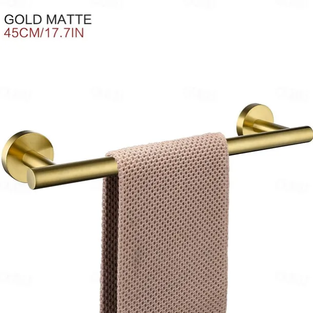 Wall Mounted Towel Rail Towel Bar Stainless Steel Bathroom Shelf Single Rod Wall Mounted New Desig 1 pc 30/40/45/50/60cm