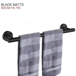 Wall Mounted Towel Rail Towel Bar Stainless Steel Bathroom Shelf Single Rod Wall Mounted New Desig 1 pc 30/40/45/50/60cm