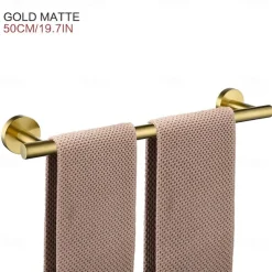 Wall Mounted Towel Rail Towel Bar Stainless Steel Bathroom Shelf Single Rod Wall Mounted New Desig 1 pc 30/40/45/50/60cm