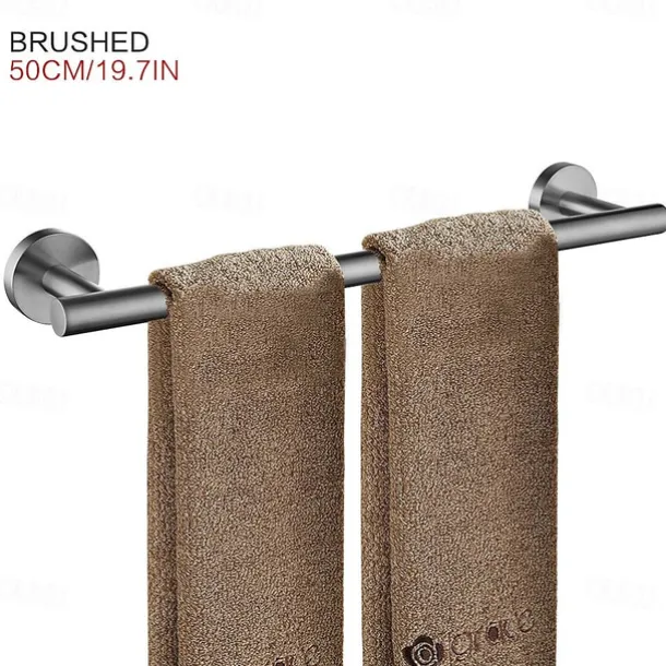 Wall Mounted Towel Rail Towel Bar Stainless Steel Bathroom Shelf Single Rod Wall Mounted New Desig 1 pc 30/40/45/50/60cm