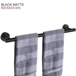 Wall Mounted Towel Rail Towel Bar Stainless Steel Bathroom Shelf Single Rod Wall Mounted New Desig 1 pc 30/40/45/50/60cm