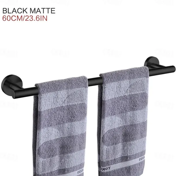 Wall Mounted Towel Rail Towel Bar Stainless Steel Bathroom Shelf Single Rod Wall Mounted New Desig 1 pc 30/40/45/50/60cm