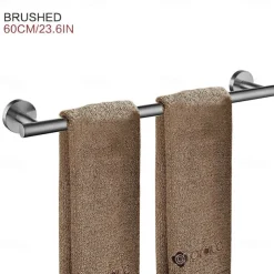 Wall Mounted Towel Rail Towel Bar Stainless Steel Bathroom Shelf Single Rod Wall Mounted New Desig 1 pc 30/40/45/50/60cm