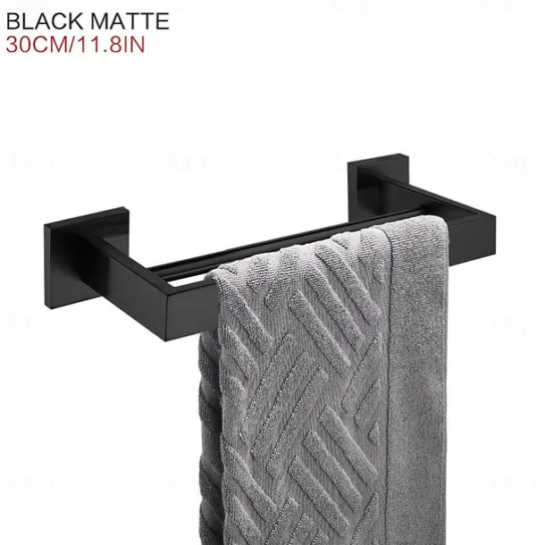 Wall Mounted Towel Rail Towel Rack Holder for Bathroom,Stainless Steel Tower Bar Bathroom Hardware Accessories Towel Bar 30-60cm(Black/Chrome/Golden/Brushed Nickel)