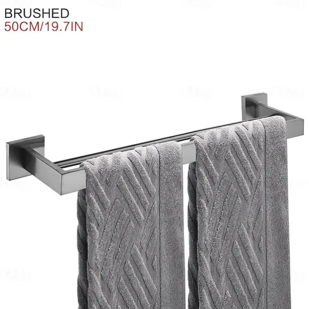 Wall Mounted Towel Rail Towel Rack Holder for Bathroom,Stainless Steel Tower Bar Bathroom Hardware Accessories Towel Bar 30-60cm(Black/Chrome/Golden/Brushed Nickel)