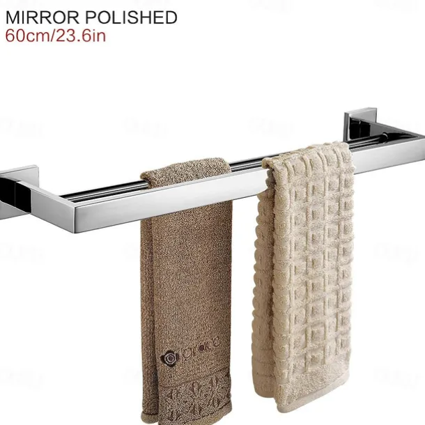 Wall Mounted Towel Rail Towel Rack Holder for Bathroom,Stainless Steel Tower Bar Bathroom Hardware Accessories Towel Bar 30-60cm(Black/Chrome/Golden/Brushed Nickel)