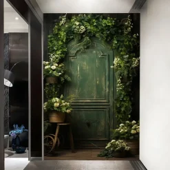 Wall Mural Wallpaper Mural Upperstairs Door Cover Porch Wall Covering Sticker Peel and Stick Removable PVC/Vinyl Material Self Adhesive/Adhesive Required Wall Decor for Living Room, Kitchen, Bathroom