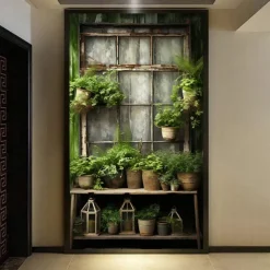 Wall Mural Wallpaper Mural Upperstairs Door Cover Porch Wall Covering Sticker Peel and Stick Removable PVC/Vinyl Material Self Adhesive/Adhesive Required Wall Decor for Living Room, Kitchen, Bathroom