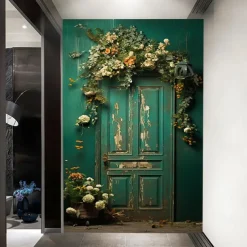 Wall Mural Wallpaper Mural Upperstairs Door Cover Porch Wall Covering Sticker Peel and Stick Removable PVC/Vinyl Material Self Adhesive/Adhesive Required Wall Decor for Living Room, Kitchen, Bathroom