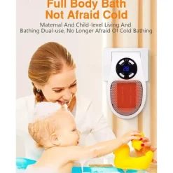 Wall Space Heater, Portable Electric Heater with Programmable Adjustable Thermostat, Overheat Protection, Precise LED Display, Heater for Office Dorm Room