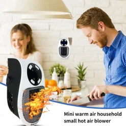 Wall Space Heater, Portable Electric Heater with Programmable Adjustable Thermostat, Overheat Protection, Precise LED Display, Heater for Office Dorm Room