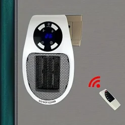 Wall Space Heater, Portable Electric Heater with Programmable Adjustable Thermostat, Overheat Protection, Precise LED Display, Heater for Office Dorm Room