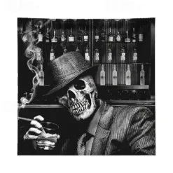 wall tapestry art decor blanket curtain hanging home bedroom living room decoration skull suit gentleman polyester